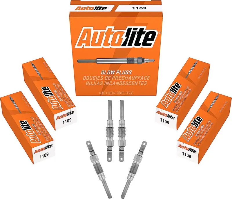 1109 Replacement Glow Plug For 1979-1985 Gm 4.3L & 1978-1985 Gm 5.7L Super Duty Diesel Engines (4 Pack) 1
