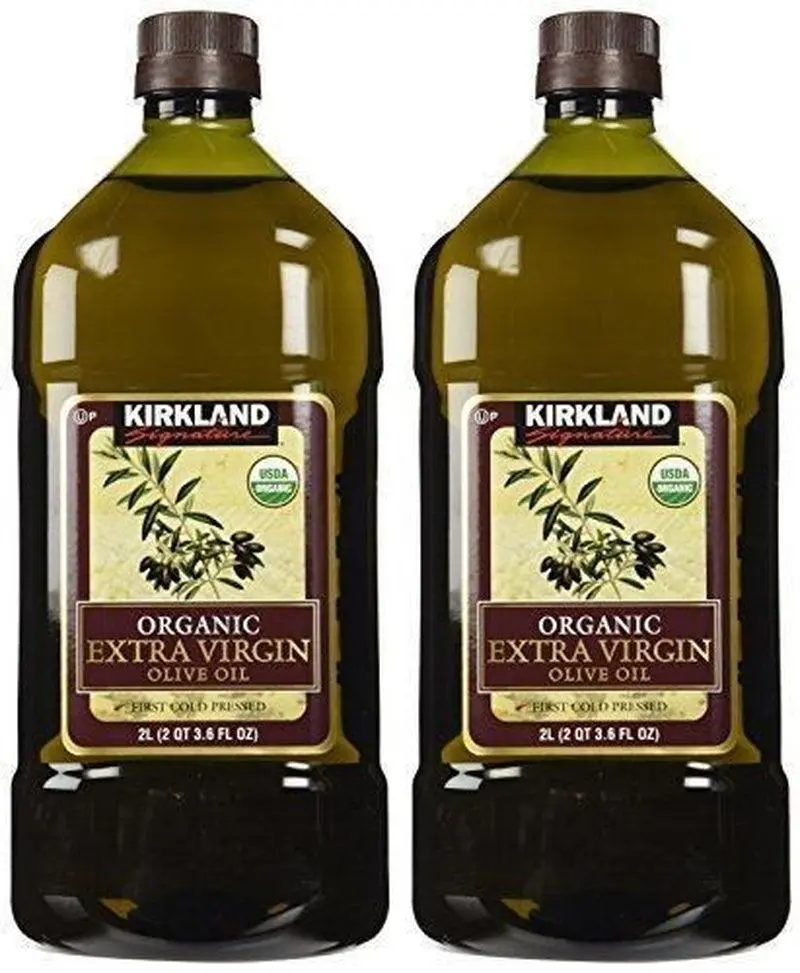 2 Bottles Organic Kirkland Signature Organic Extra Virgin Olive Oil, 2X2-Liters 1