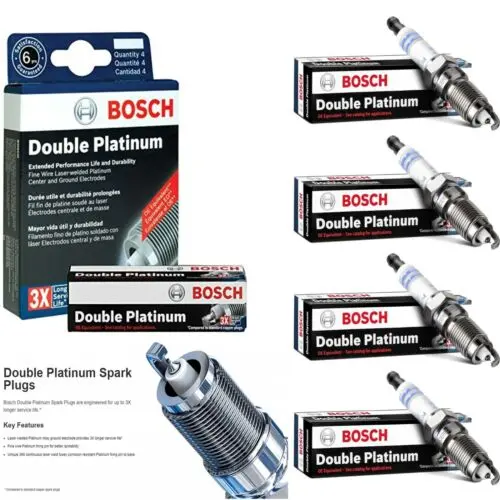 Bosch Automotive (8121) Oe Fine Wire Double Platinum Spark Plug - Pack Of 4 1