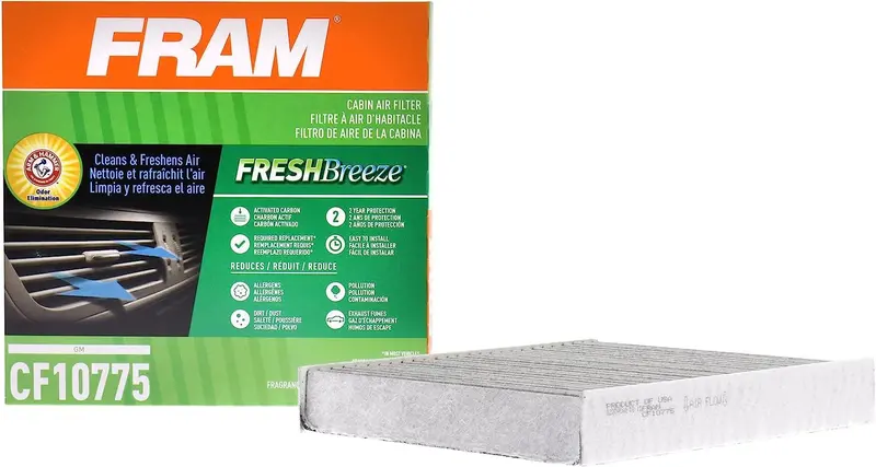Fresh Breeze Cabin Air Filter Replacement For Car Passenger Compartment W/ Arm And Hammer Baking Soda, Easy Install, Cf10775 For Gm Vehicles 1