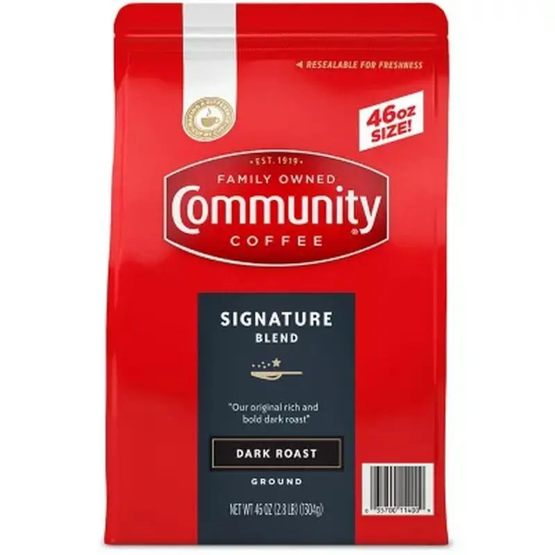 Kirkland Community Coffee Ground Dark Roast, Signature Blend (46 Oz.) 1