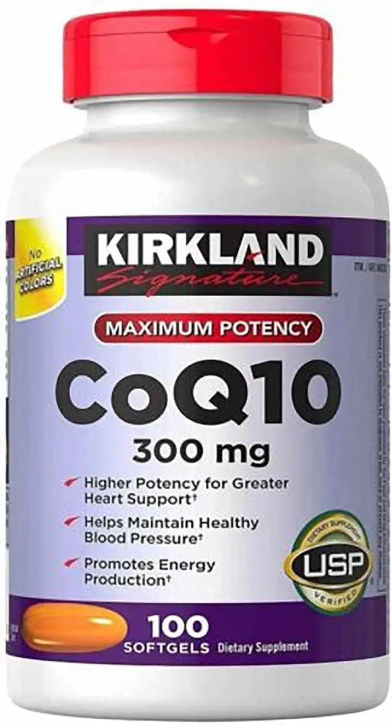 Kirkland Coq10 300Mg,100 Softgels-Helps Maintain Healthy Blood Pressure And Promotes Energy Production,100 Count (Pack Of 1) 1