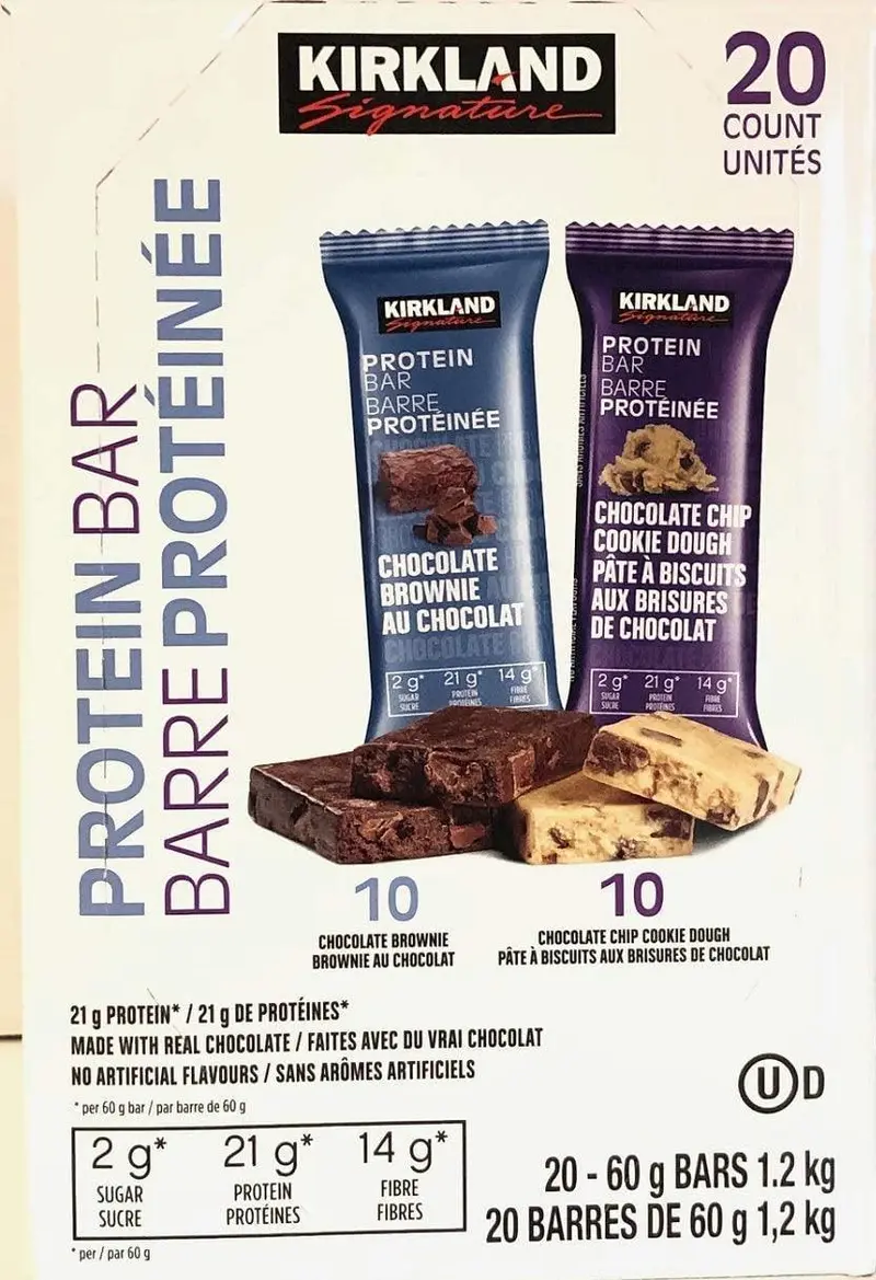 Kirkland Protein Bar Energy Variety Pack Qskjxw, 2Pack (20 Count) 1