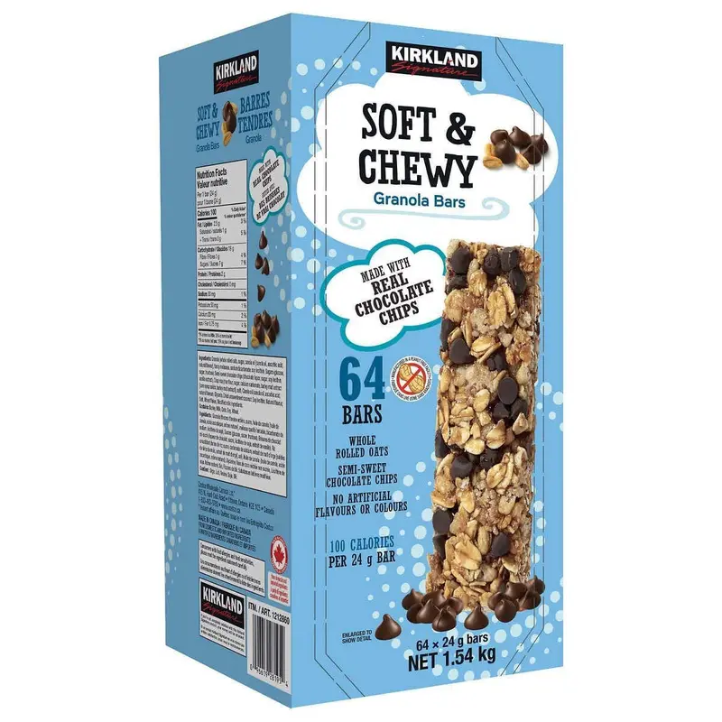 Kirkland Signature Soft & Chewy Granola Bars 64Ct 24G/0.84Oz, (Imported From Canada) 1