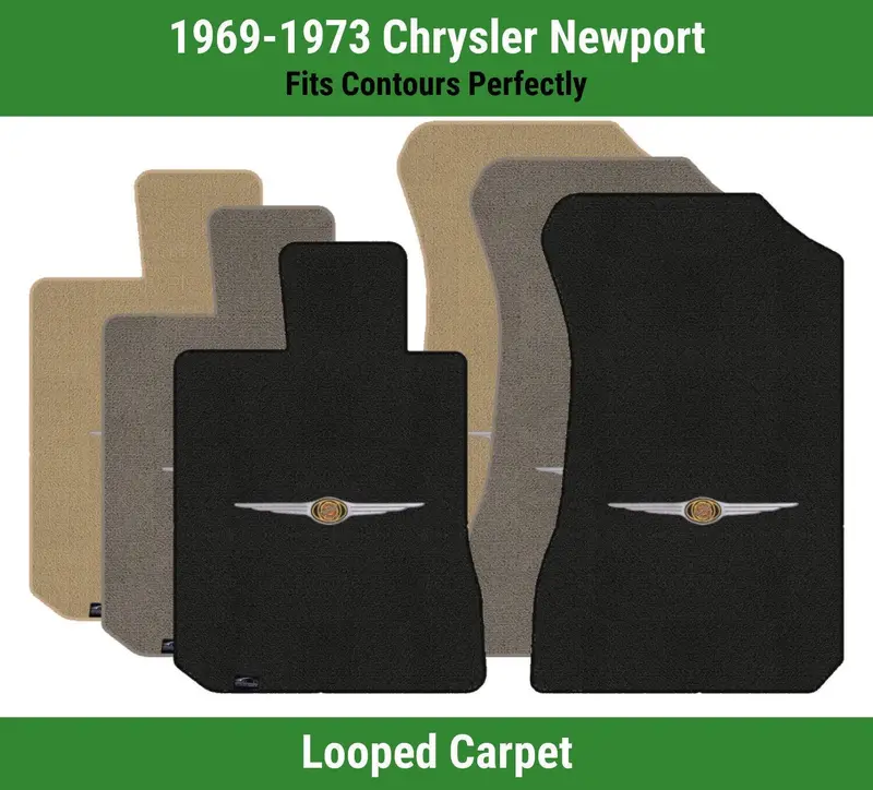 Lloyd Classic Loop Front Mats For '69-73 Chrysler Newport W/Chrysler Badge 1