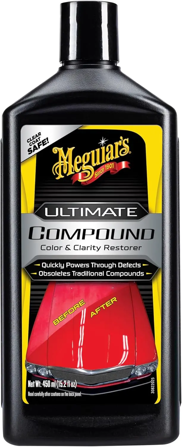 Meguiar's Ultimate Compound - Pro-Grade Car Scratch Remover, Paint Correction Compound That Removes Defects While Adding Gloss And Shine, Single Stage And Clear Coat Scratch Remove, 15.2 Oz 1