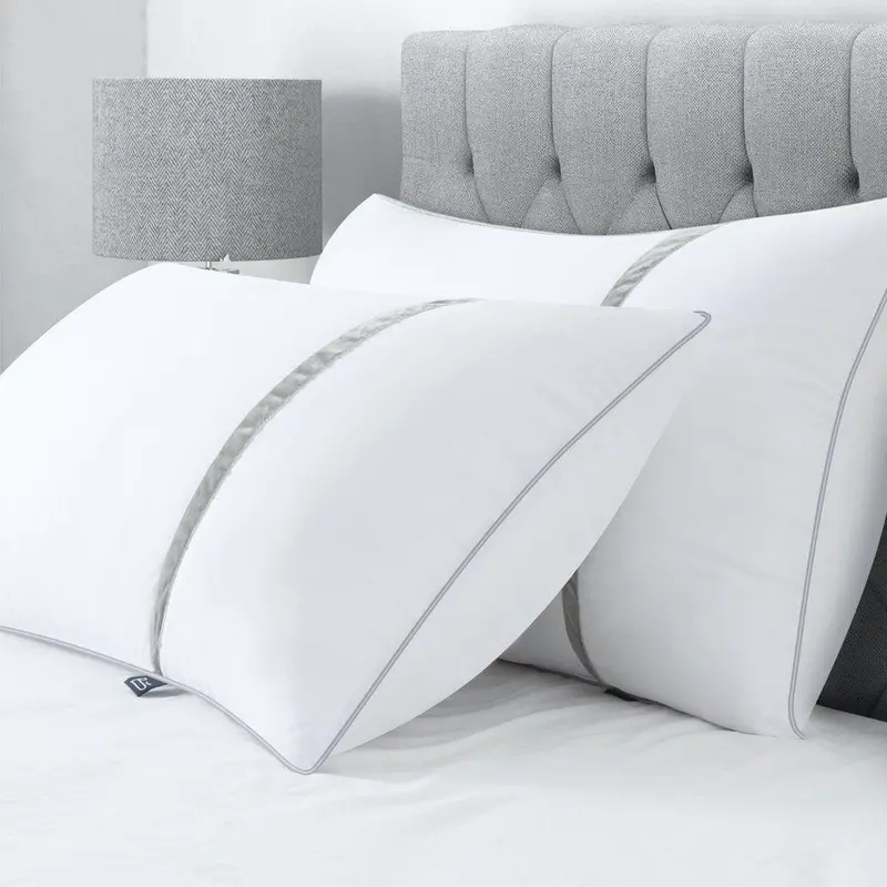 Pillows For Bed Set Of 2 Standard Size , Down Alternative Bed Pillows For Sleeping With Ultra Soft Fiber Fill 1
