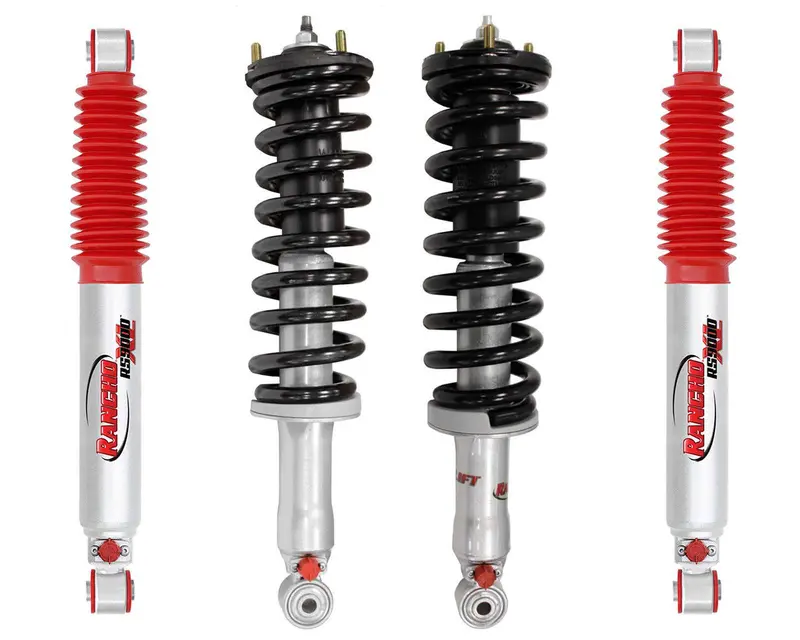 Rancho Quicklift Leveling Strut + Rs9000xl Adjustable Shocks Set For 1995-2004 Toyota Tacoma 4Wd Rwd W/1.75" Lift 6 Lug 1