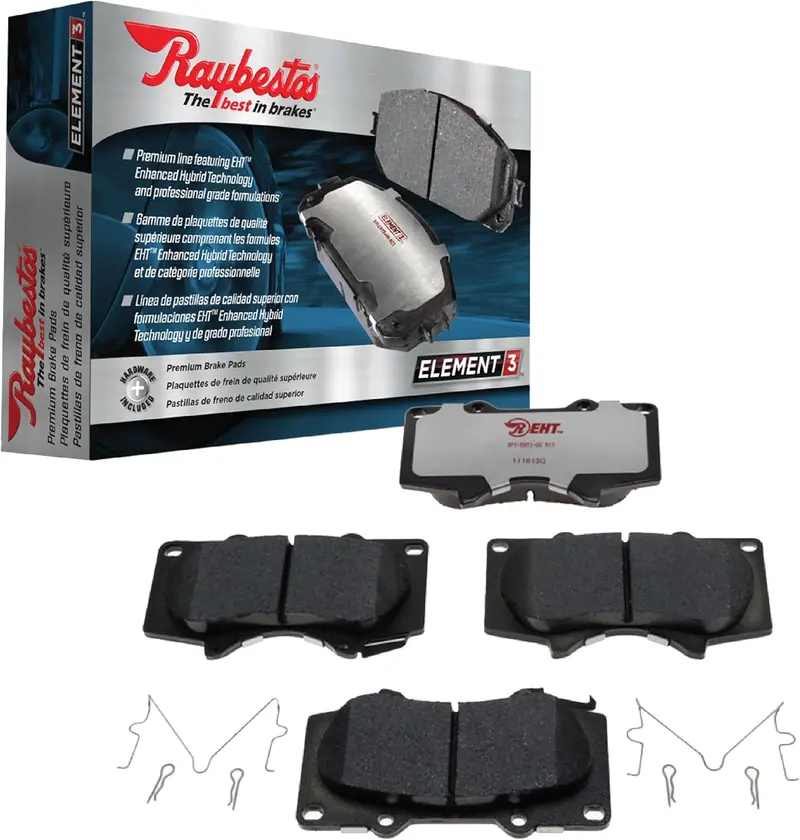 Raybestos Element3 Ehttm Automotive Replacement Front Brake Pad For Select Toyota (4Runner, Fj Cruiser, Sequoia, Tacoma, Tundra), Lexus (Gx460,Gx470) (Eht976h) 1