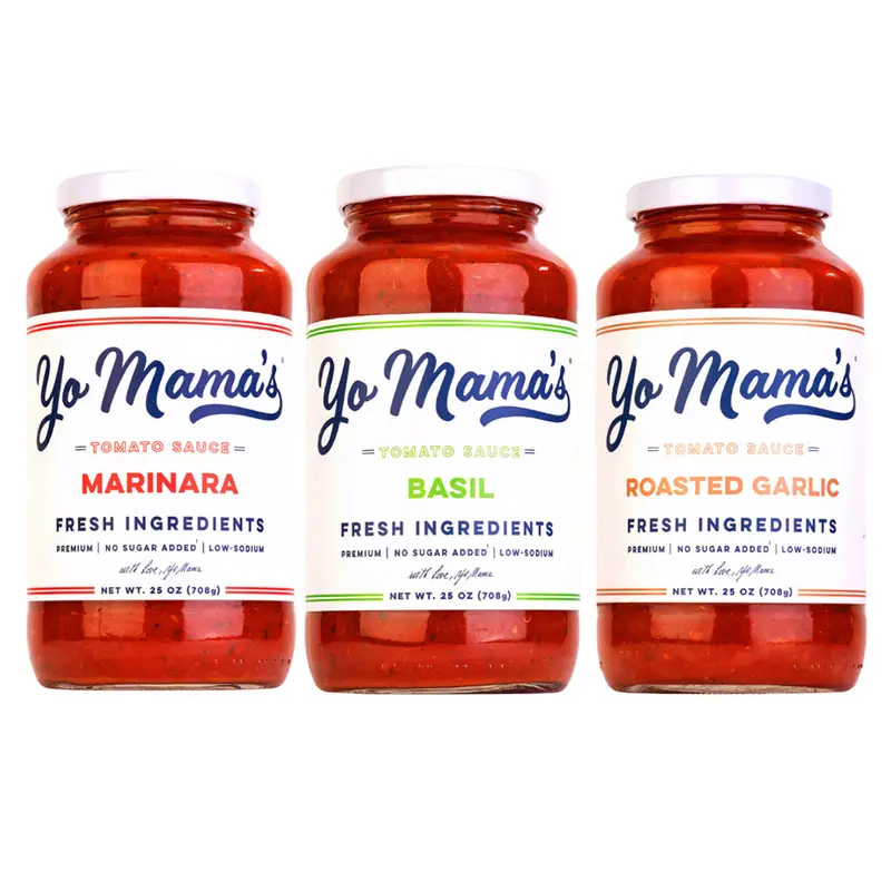 Yo Mama's Low-Sodium Variety Pasta Sauce, 3-Pack 1