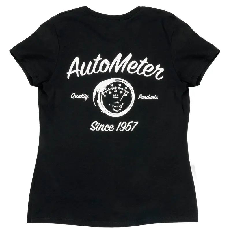 Autometer Vintage-Style Women’S T-Shirt – Black, Medium Fit 1
