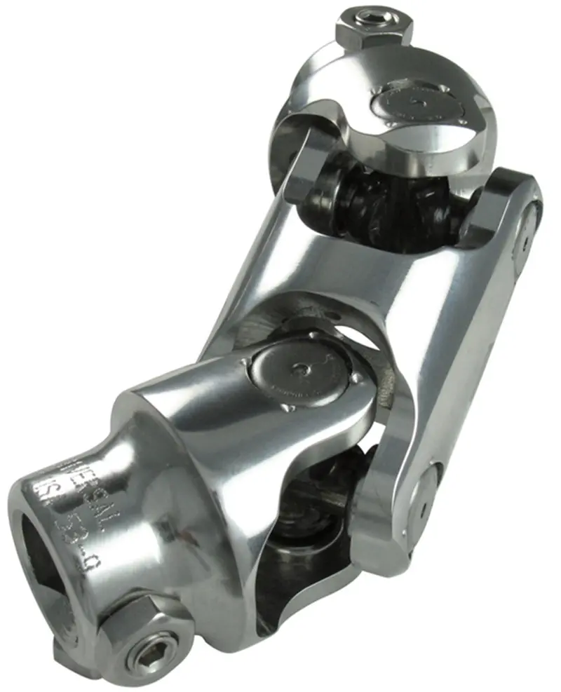 Borgeson 143409 Double-Style Steering U-Joint – Polished Stainless Steel, 3/4"-36 To 9/16"-26 Threads 1