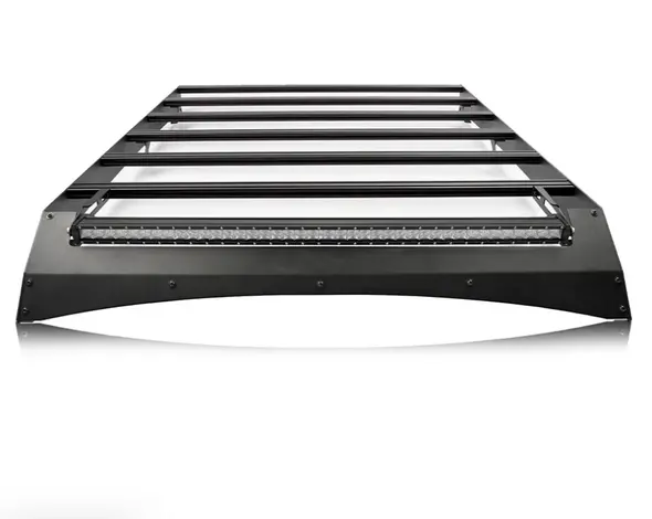 Cali Raised Led Cr3073 2014-2021 Tundra Crew Max Premium Roof Rack - 52 In Dual Row Combo Beam Led Light Bar - Amber - Tall No Lights Cali Raised Led 1
