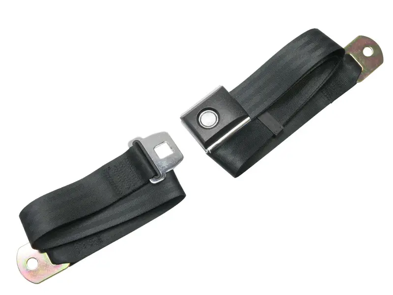 Drake Automotive Sb-Bk-Pbsb 2-Point Push-Button Seat Belts For 1967–1973 Mustangs 1