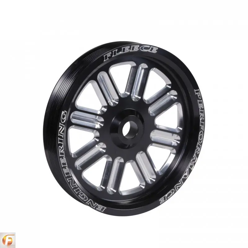 Fleece Performance Fpe-34211-Blu-Spk Dual Pump Pulley – Spoke-Style Blue Anodized Cummins Accessory 1