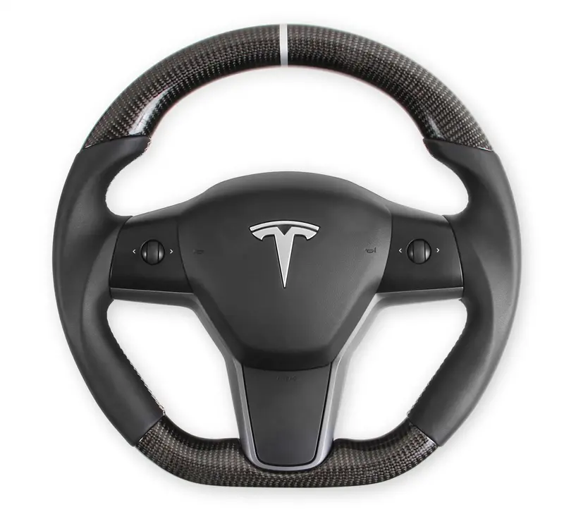 Lakewood Rk950-01 Rekudo Steering Wheel – Carbon Fiber Rim With Black Leather Grip 1