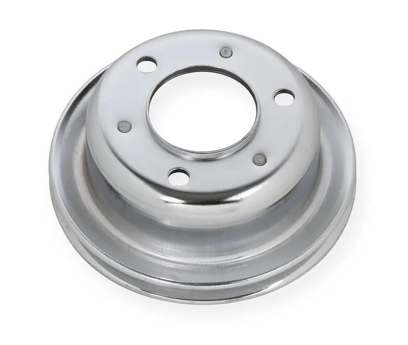 Mr. Gasket 8827 Chrome Small-Block Ford Crankshaft Pulley – Single Groove 1