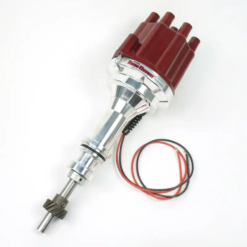 Pertronix Billet Distributor For Ford Small-Block V8 – Non-Vacuum Advance, Red Cap 1