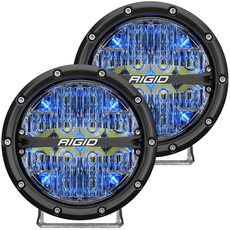 Rigid Industries 36207 360-Series 6-Inch Led Driving Light Bar – Blue Backlight, Off-Road Ready Pair 1