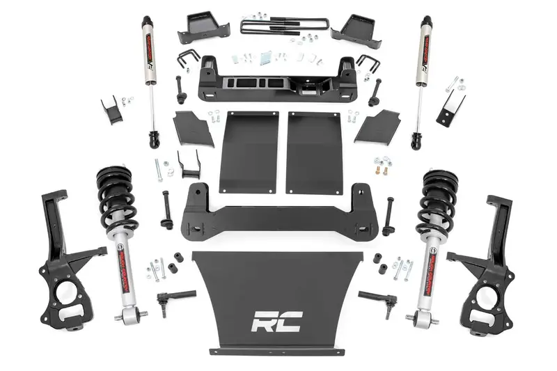 Rough Country 21771 6-Inch Lift Kit – Includes Lifted Struts & V2 Shocks For 2019–2020 Silverado 1500 (2Wd/4Wd) 1