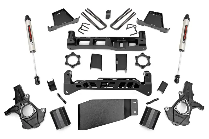 Rough Country 7.5-Inch Lift Kit With V2 Shocks For 2007–2013 Chevrolet Silverado & Gmc Sierra 1500 1