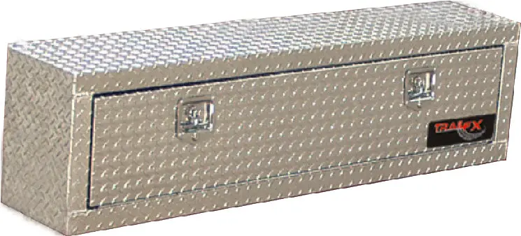 Trailfx Single-Door Top-Mount Cargo Box – Bright Polished Aluminum, 48X13X17 Inches, 6.3 Cu. Ft. Capacity 1