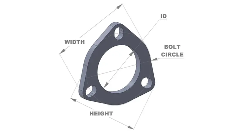 Vibrant Performance 1485S 2.75-Inch Id Stainless Steel 3-Bolt Flange 1